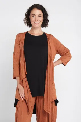 Teegan Crush Cardigan - Tobacco