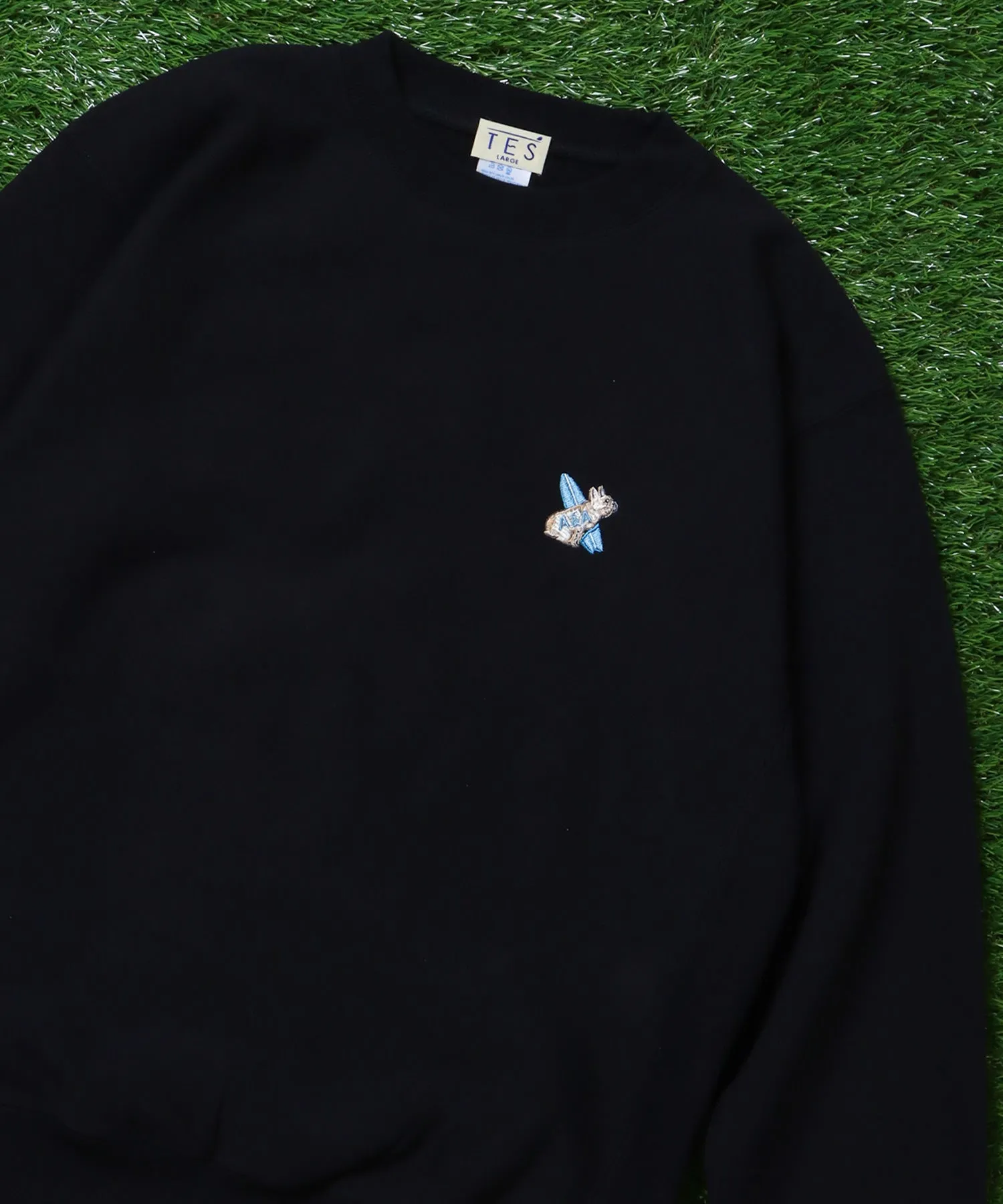 ≪カスタムオーダー≫ TES SURF BUHI CUSTOM ONE POINT EMB CREW SWEAT / ワンポイント刺繍スウェット