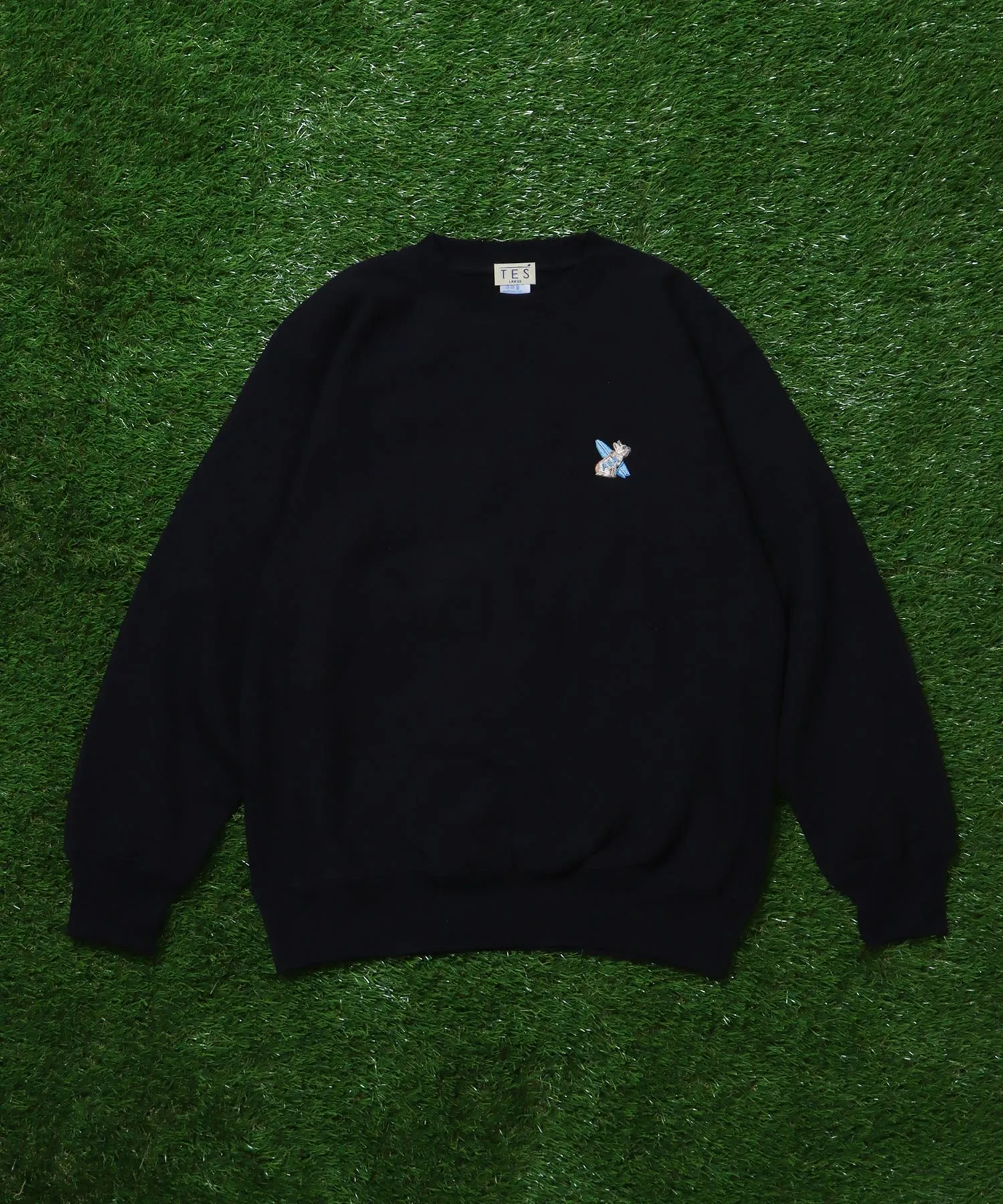 ≪カスタムオーダー≫ TES SURF BUHI CUSTOM ONE POINT EMB CREW SWEAT / ワンポイント刺繍スウェット