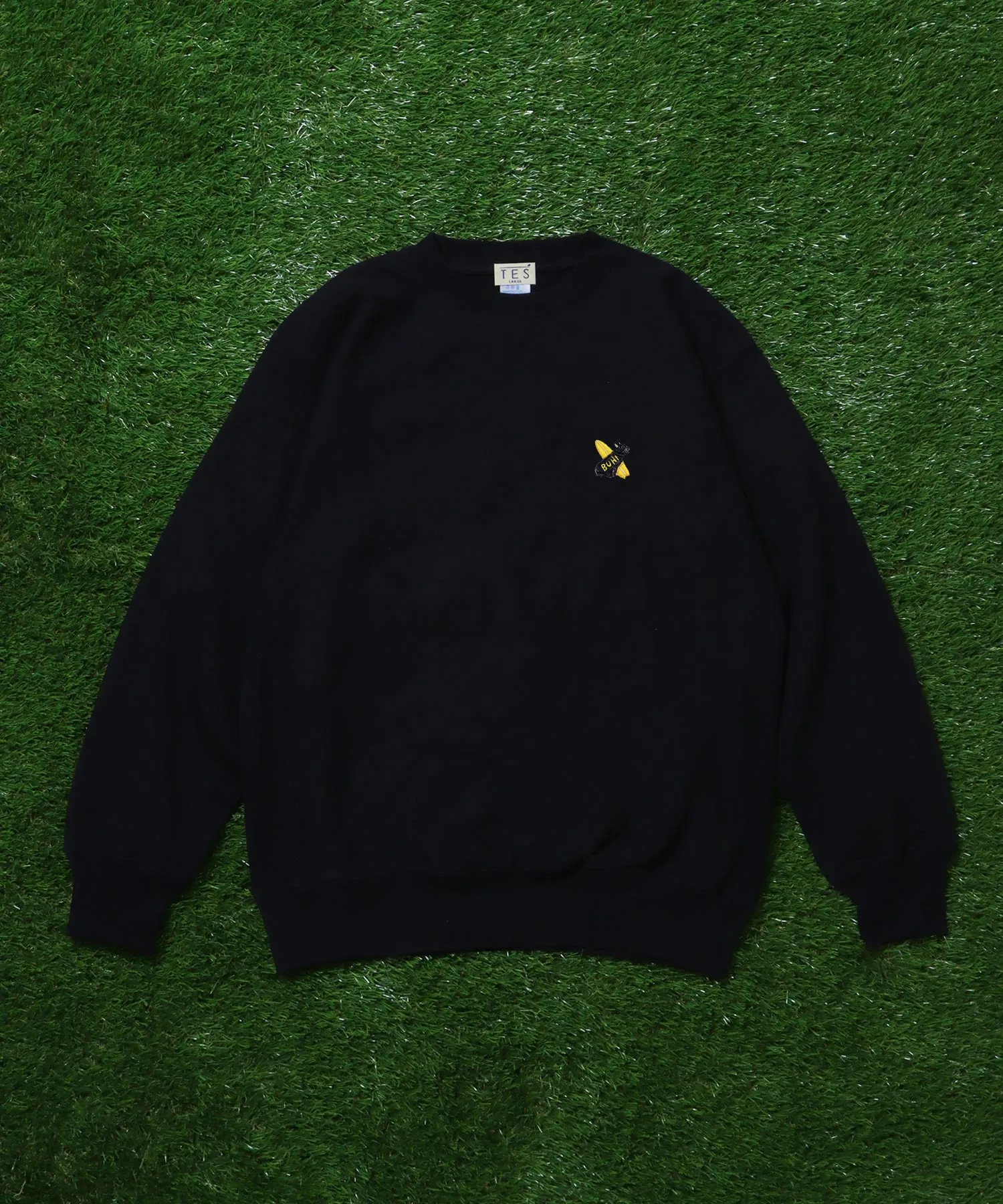 ≪カスタムオーダー≫ TES SURF BUHI CUSTOM ONE POINT EMB CREW SWEAT / ワンポイント刺繍スウェット