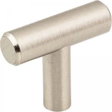 1-9/16" OVERALL LENGTH SATIN NICKEL NAPLES CABINET "T" KNOB #40SN