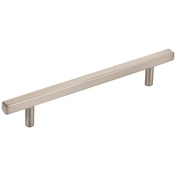 128 mm Center-to-Center Satin Nickel Square Dominique Cabinet Bar Pull #845-128SN