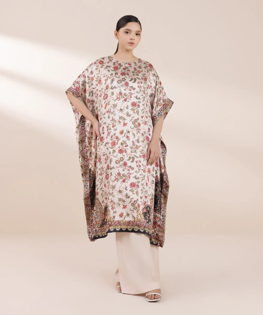 2 Piece - Printed Silk Suit