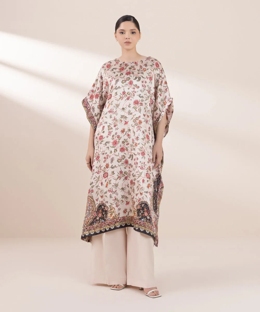 2 Piece - Printed Silk Suit