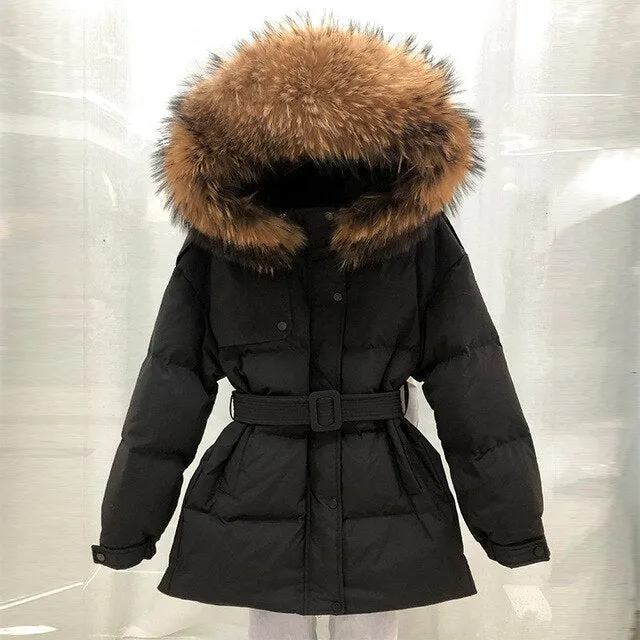 2020 High Quality Winter Women's Jacket 90% White Duck Down Coat