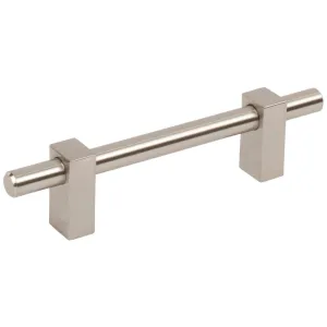 96 mm Center-to-Center Satin Nickel Larkin Cabinet Bar Pull #478-96SN