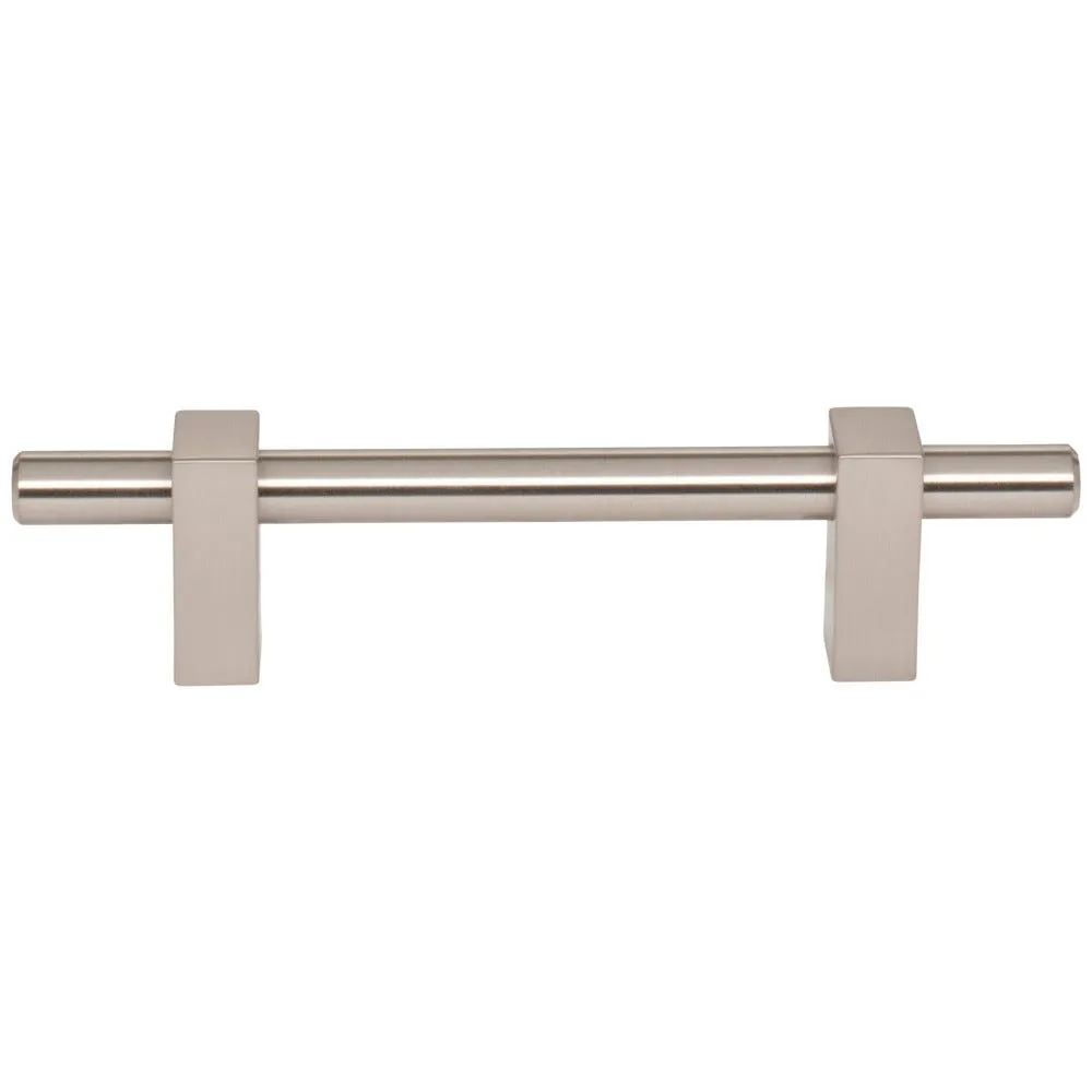 96 mm Center-to-Center Satin Nickel Larkin Cabinet Bar Pull #478-96SN