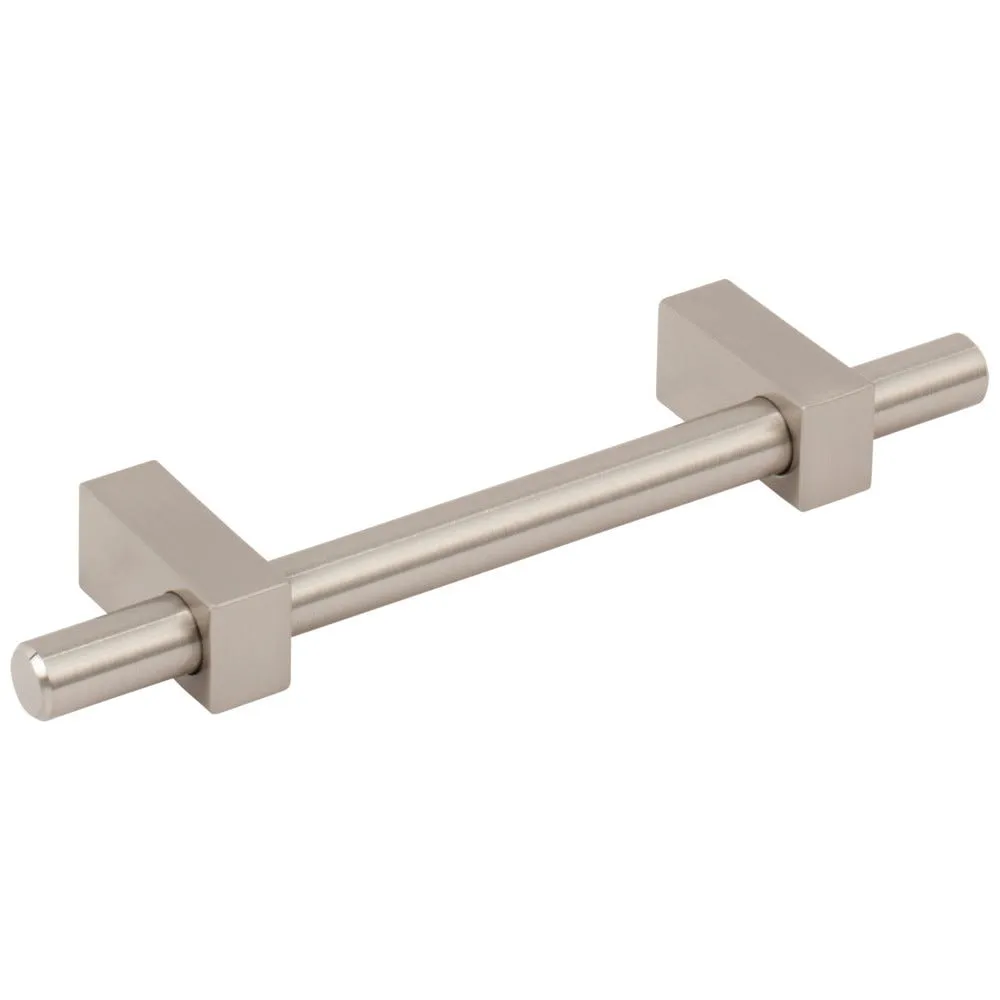 96 mm Center-to-Center Satin Nickel Larkin Cabinet Bar Pull #478-96SN