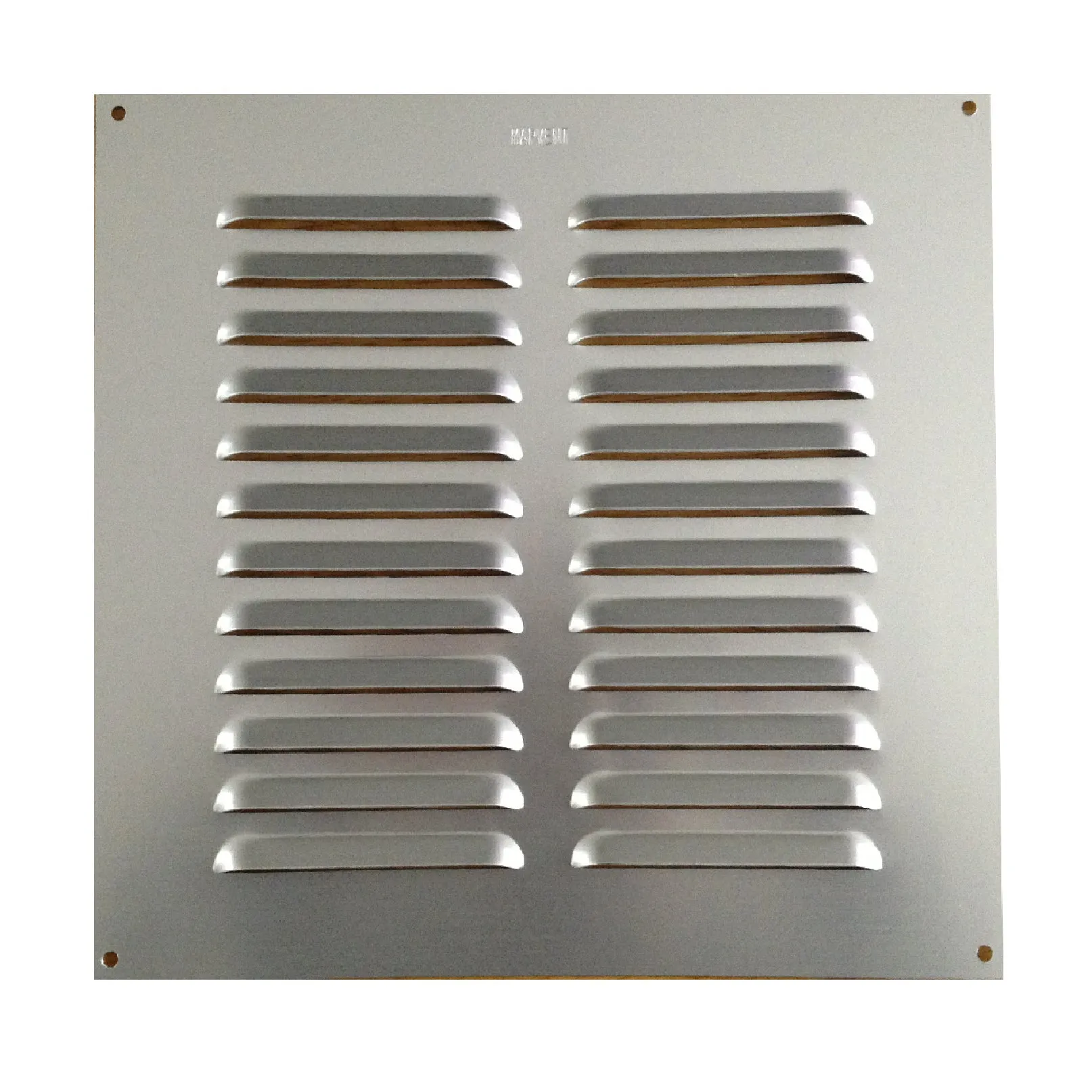 9" x 9" Aluminium Louvre Air Vent Satin Chrome Grille Cover