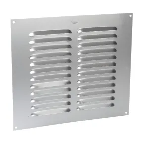 9" x 9" Aluminium Louvre Air Vent Satin Chrome Grille Cover