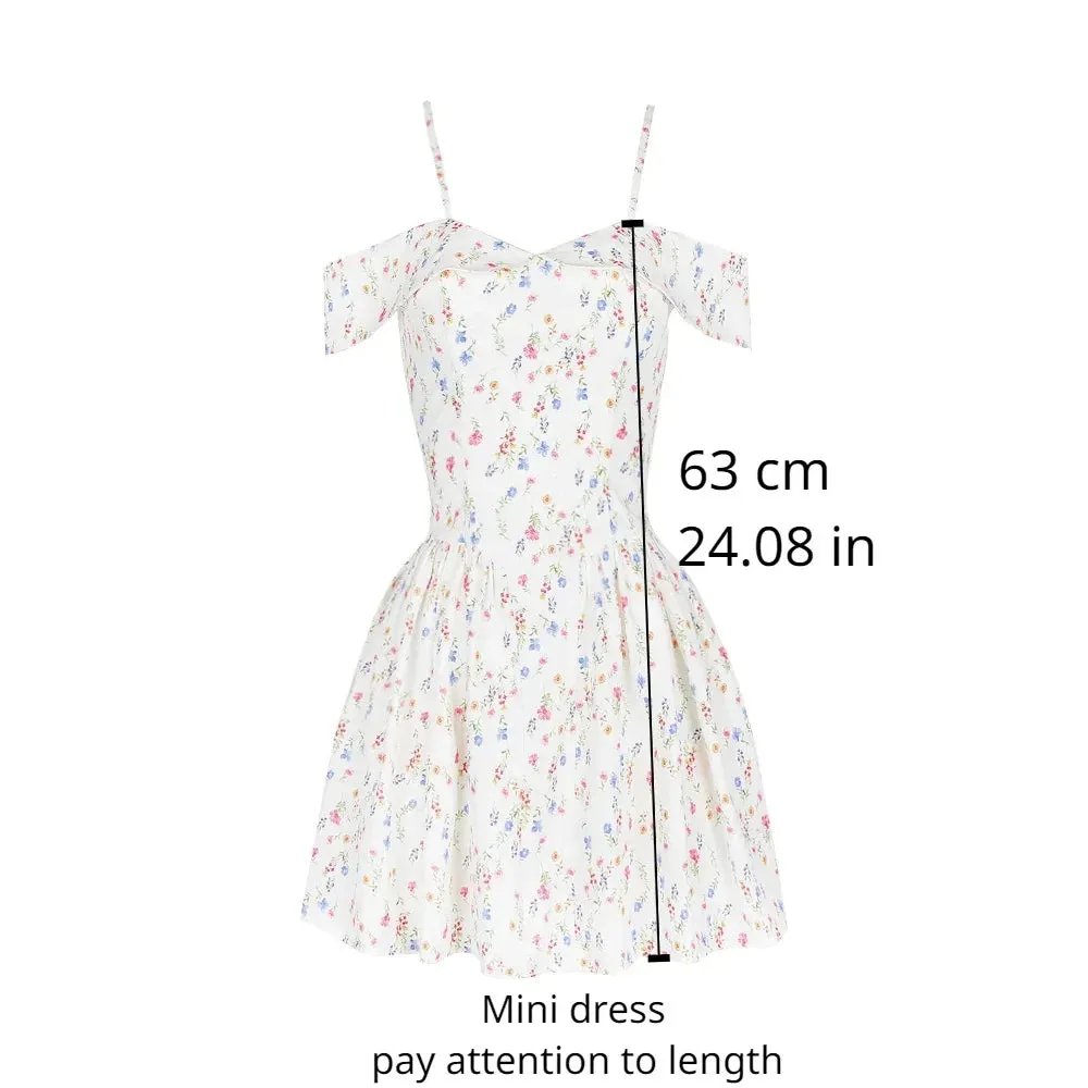 Advbridge Fashion Summer Dresses 2024 Floral Print Party Dresses Off The Shoulder Holiday Dress Elegant  A Line Women Clothing