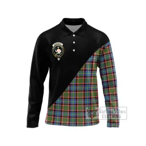 Aikenhead Tartan Long Sleeve Polo Shirt with Family Crest and Military Logo Style