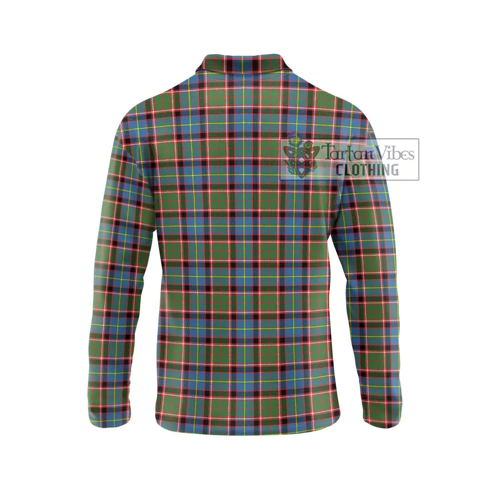 Aikenhead Tartan Long Sleeve Polo Shirt with Family Crest DNA In Me Style