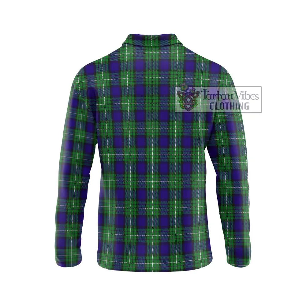 Alexander Tartan Long Sleeve Polo Shirt with Family Crest DNA In Me Style