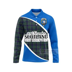 Allardice Family Crest Tartan Long Sleeve Polo Shirt Celebrate Saint Andrew's Day in Style