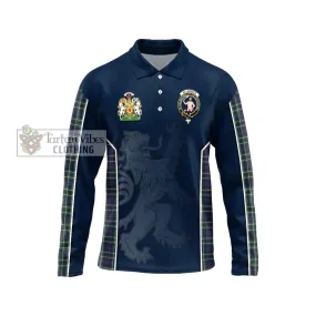 Allardice Tartan Long Sleeve Polo Shirt with Family Crest and Lion Rampant Vibes Sport Style