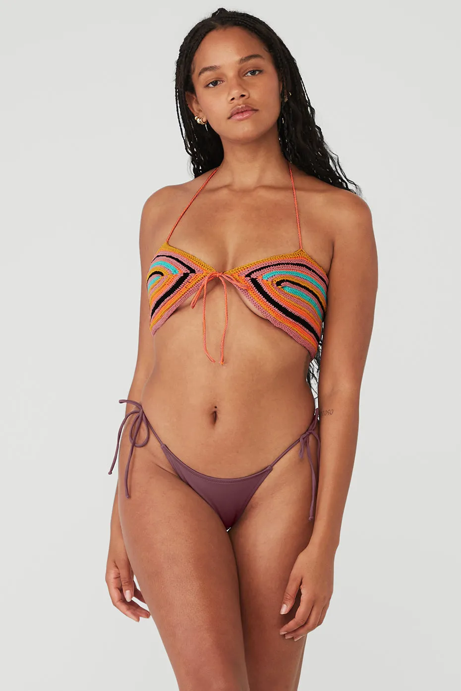 Alo x Tropic of C Crochet Bandeau - Sunset Stripe