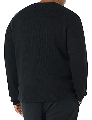 Amazon Essentials Men's Long-Sleeve Soft Touch Crewneck Sweater, Black, X-Small