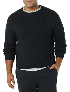 Amazon Essentials Men's Long-Sleeve Soft Touch Crewneck Sweater, Black, X-Small