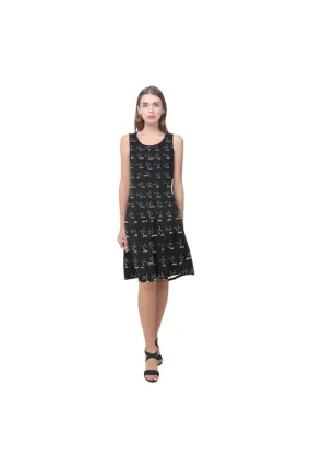 Amino Acids Sleeveless Splicing Shift Dress