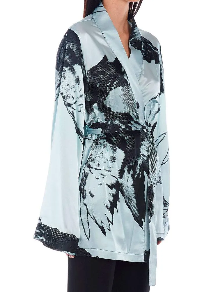 Ann Demeulemeester Printed Kimono Jacket