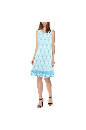 Art Deco Rising Sleeveless Splicing Shift Dress