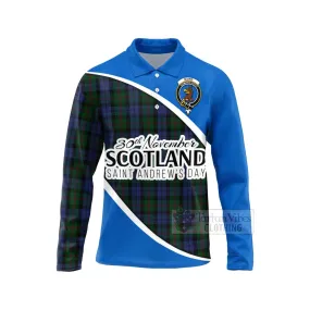 Baird Family Crest Tartan Long Sleeve Polo Shirt Celebrate Saint Andrew's Day in Style