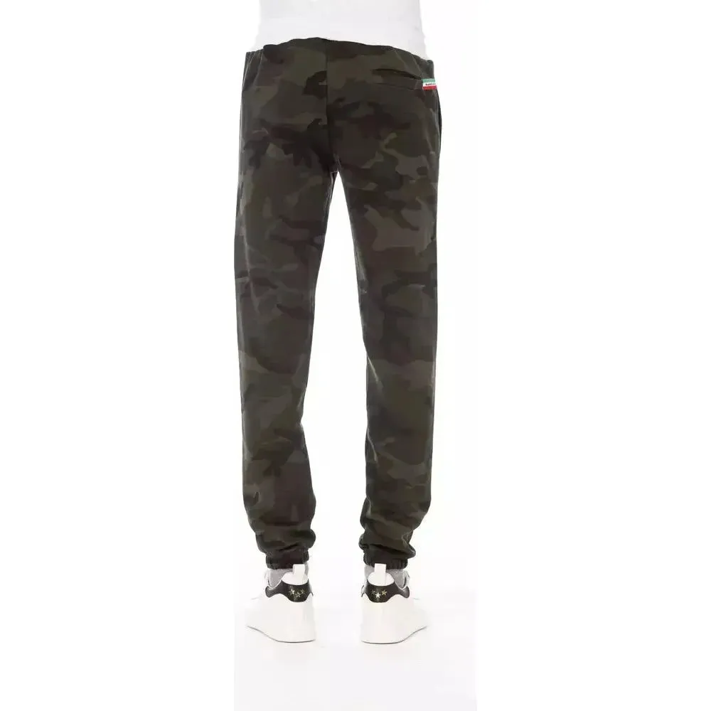 Baldinini Trend Green Cotton Men Sport Pant