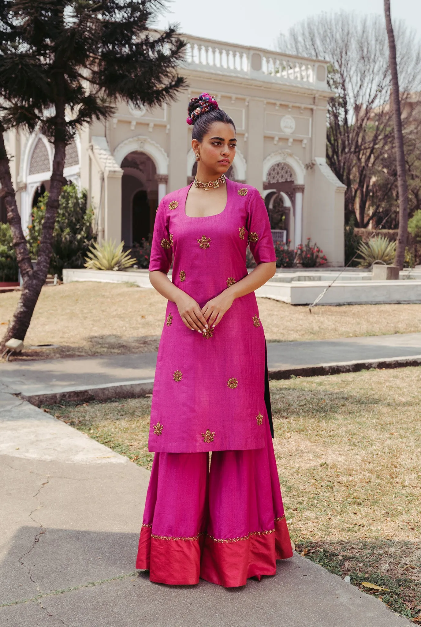 Begum Silk Kurta Set   Dupatta