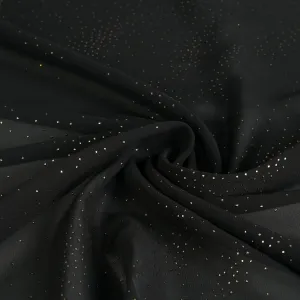 Black and Gold Chiffon Fabric 95210