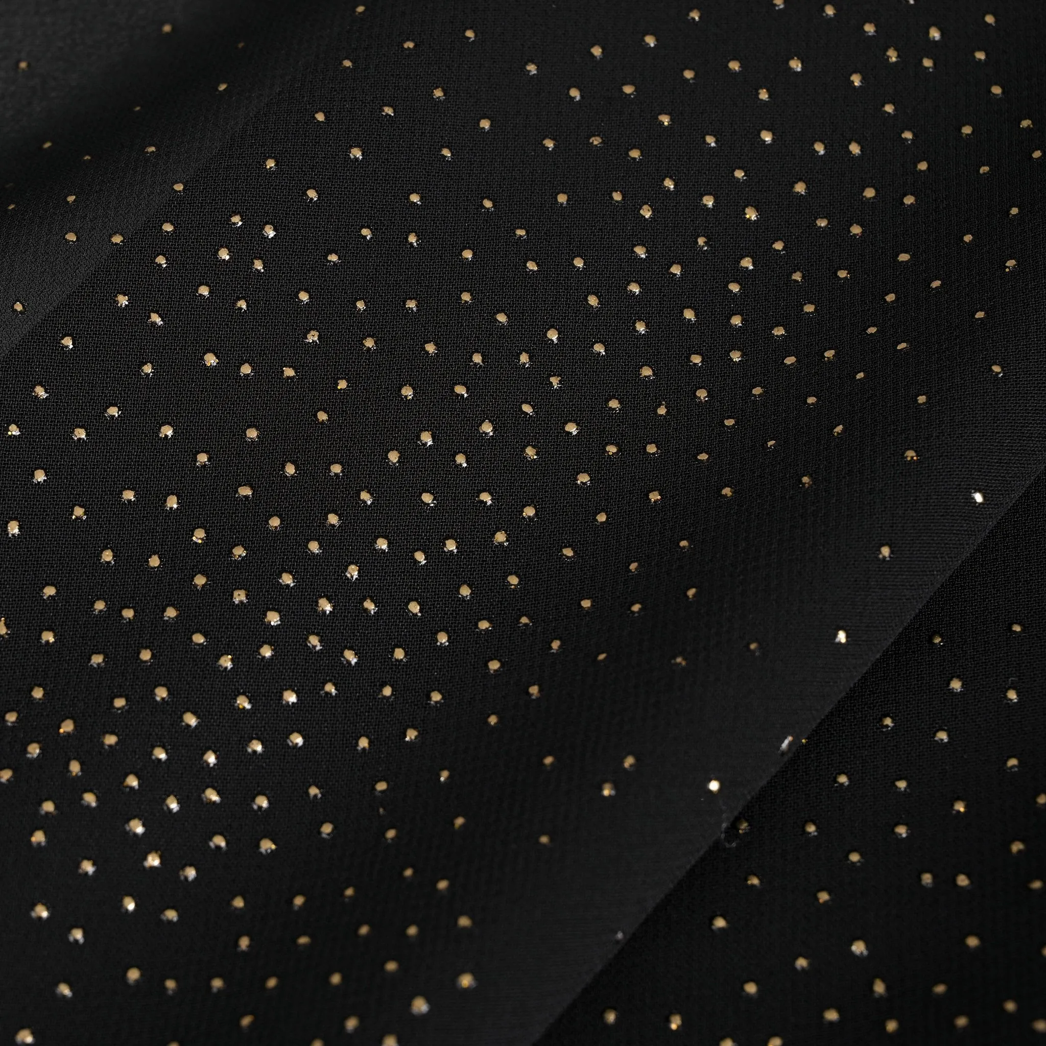 Black and Gold Chiffon Fabric 95210