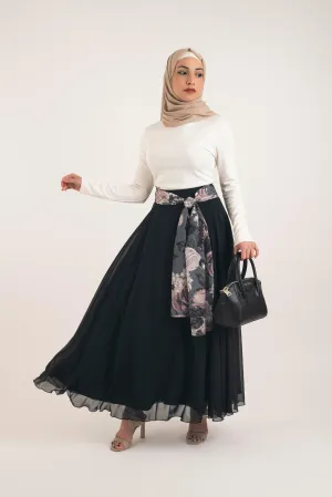 Black flow skirt