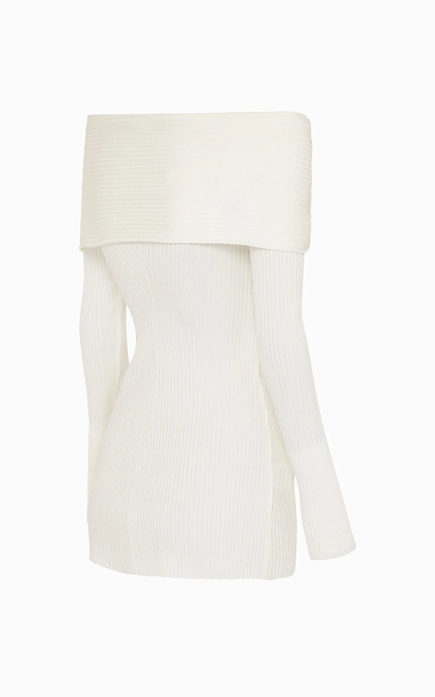 Boa Wrapped Rib Top | Ivory