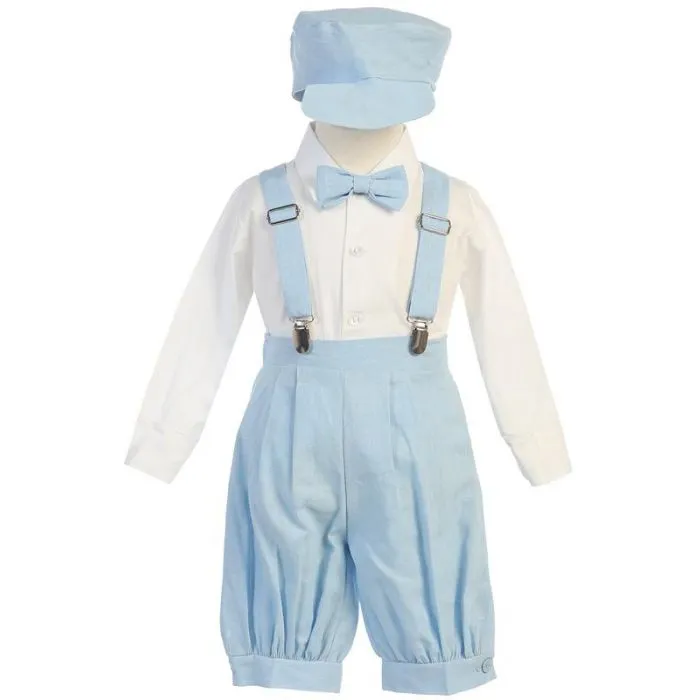 Boys Linen Suspender Set - G827