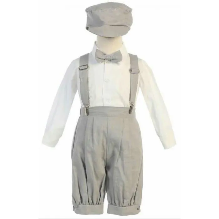 Boys Linen Suspender Set - G827