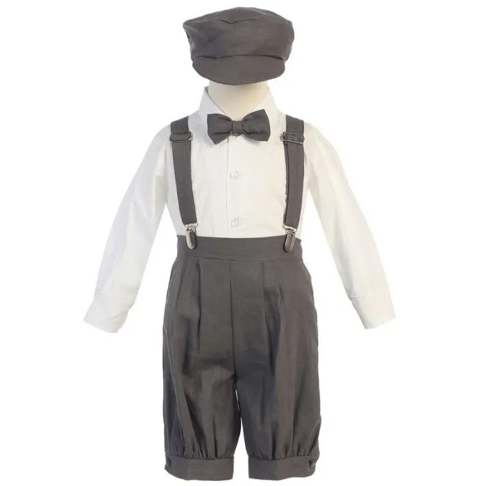 Boys Linen Suspender Set - G827