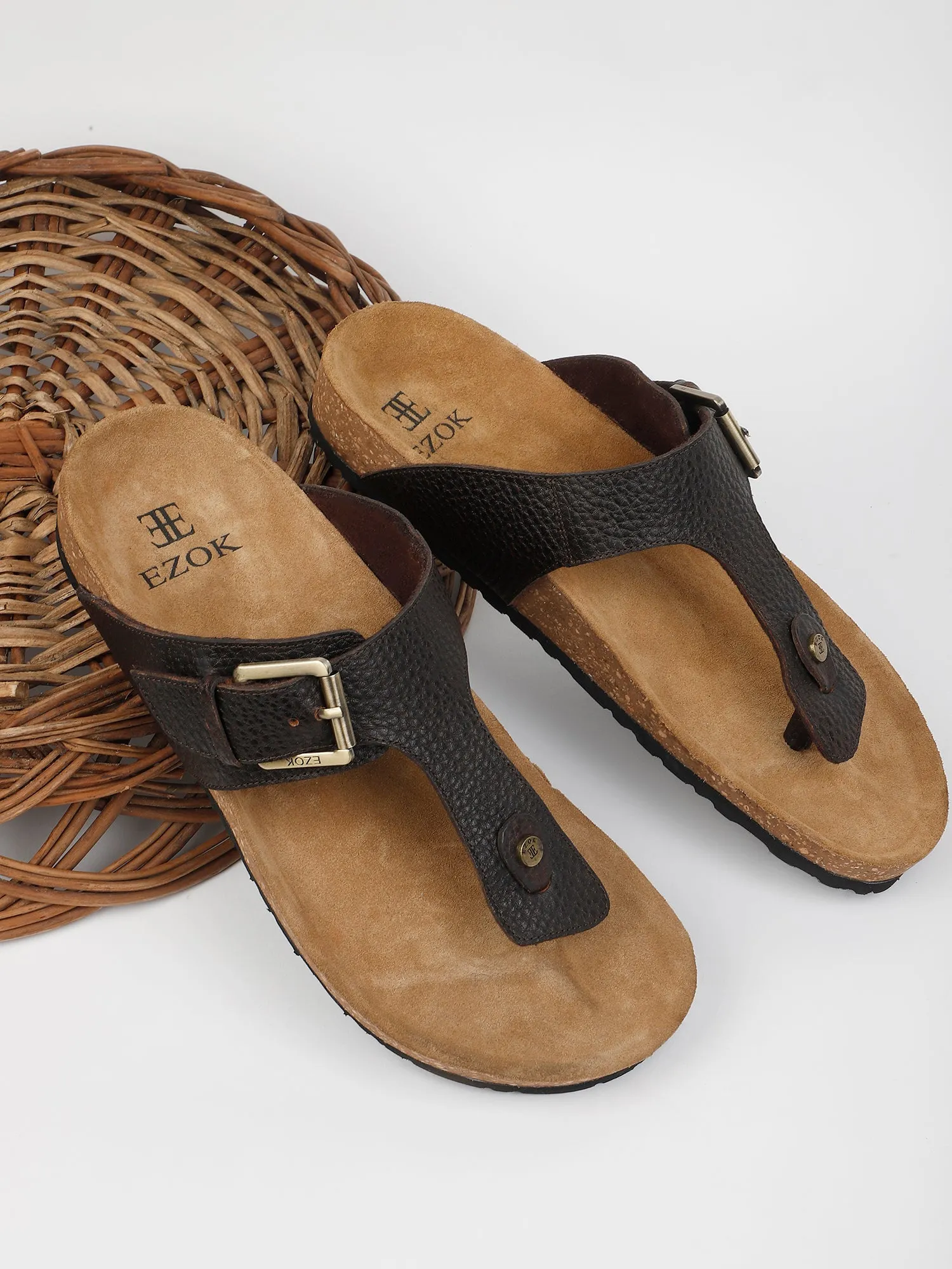 Brown Leather sandal for men