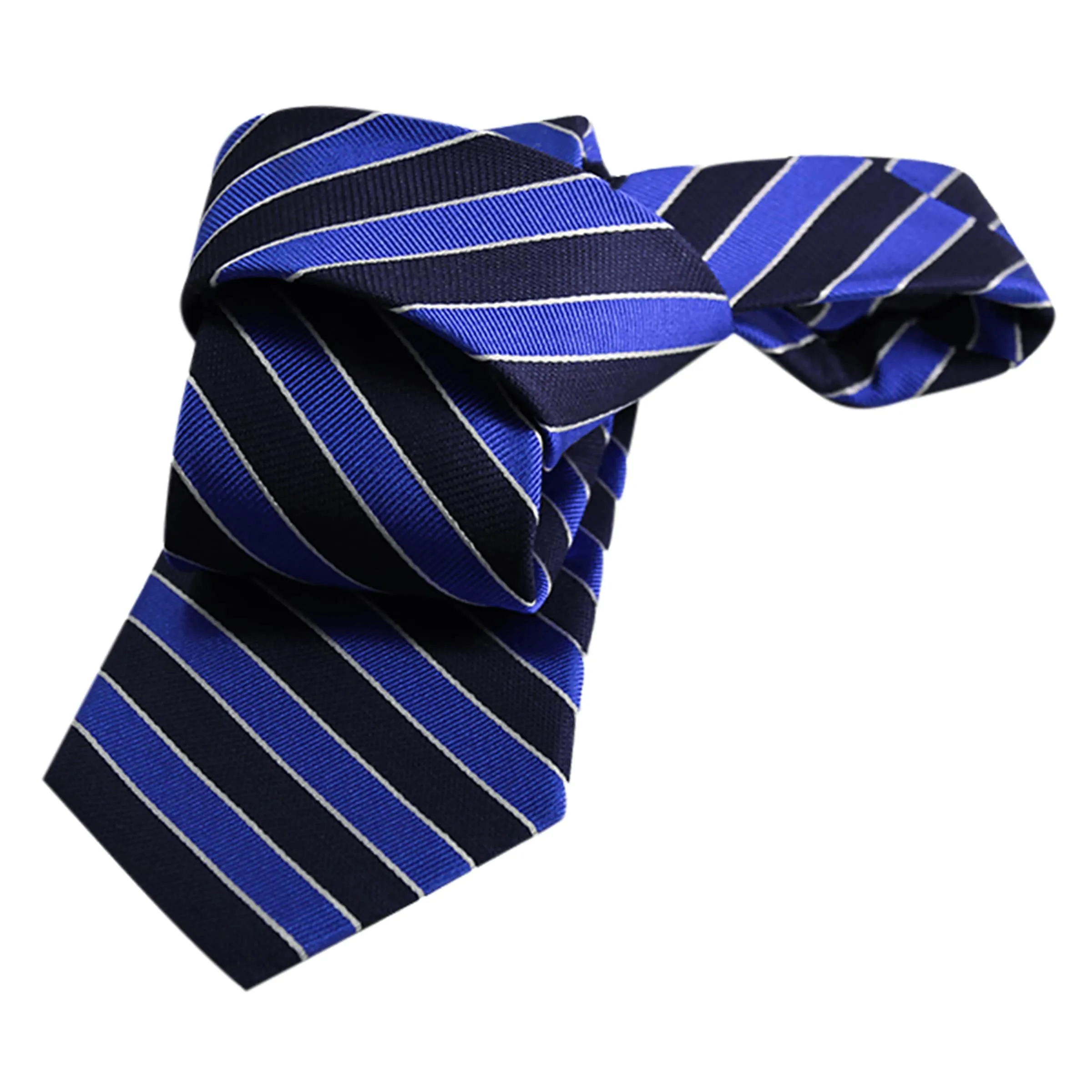 Canterbury Regimental Stripes Silk Tie, Navy / Blue