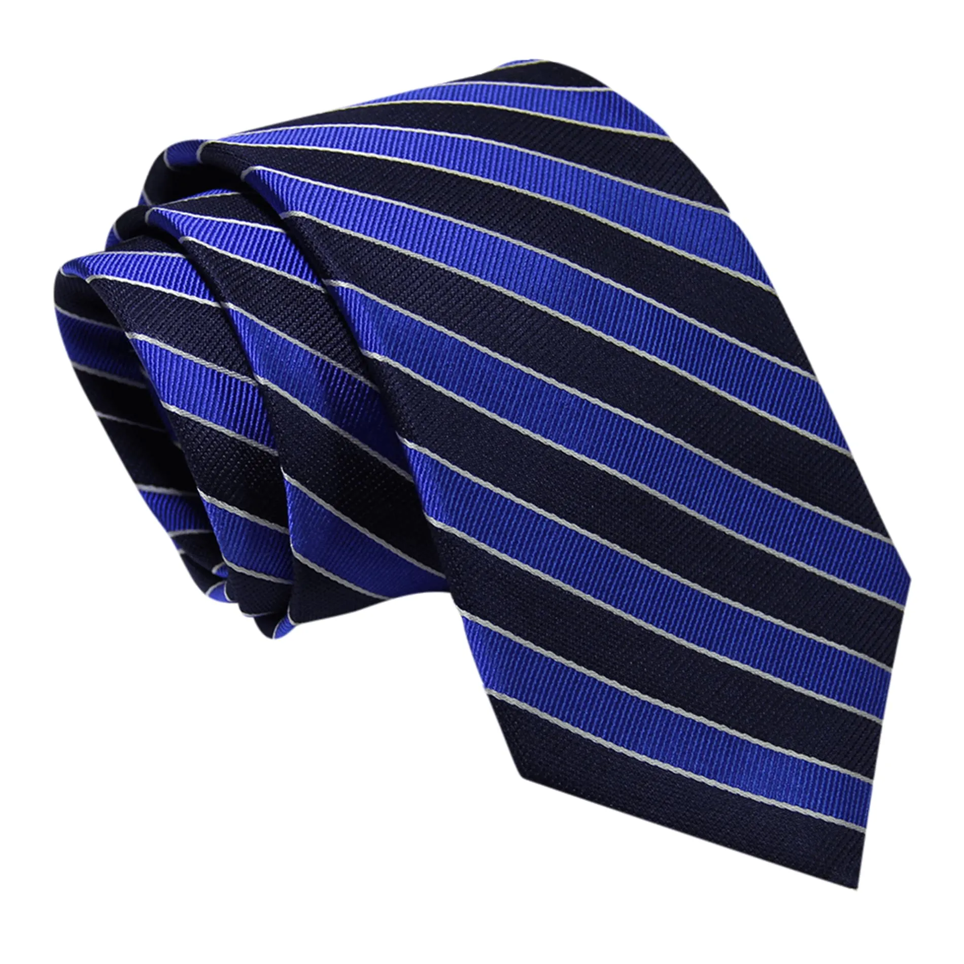 Canterbury Regimental Stripes Silk Tie, Navy / Blue