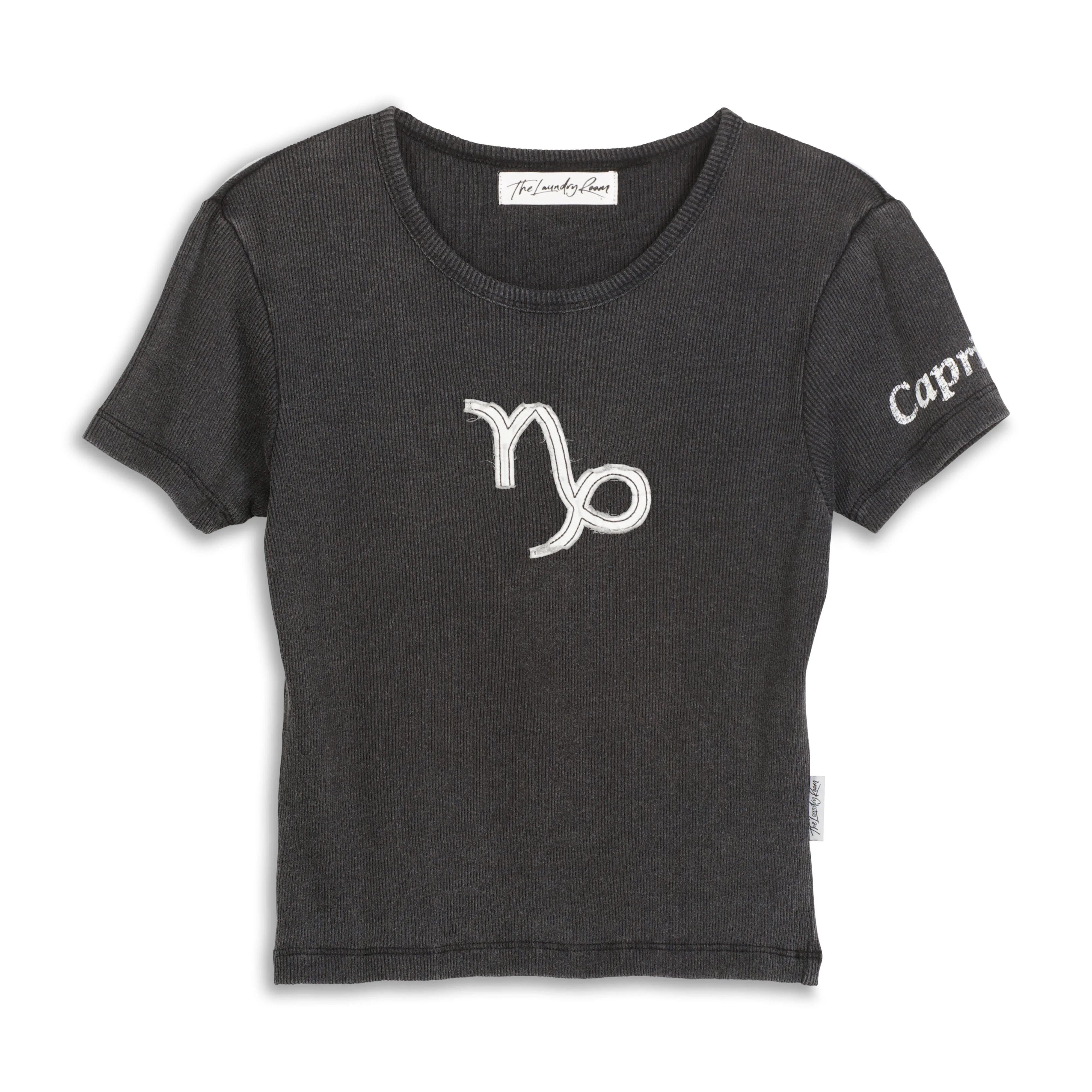 Capricorn Stitch - Baby Tee - Black Snow