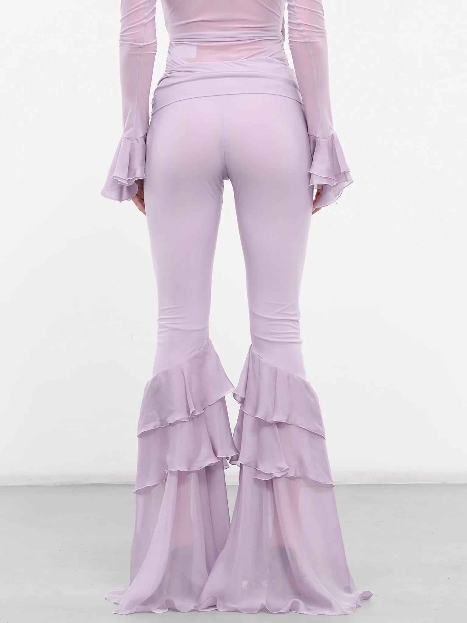 Chiffon Ruffle Pants (4P039A-N0710-LAVENDER)