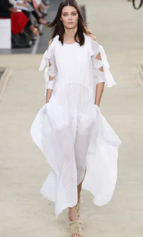 Chloé spring '14 plissé maxidress, white, 12