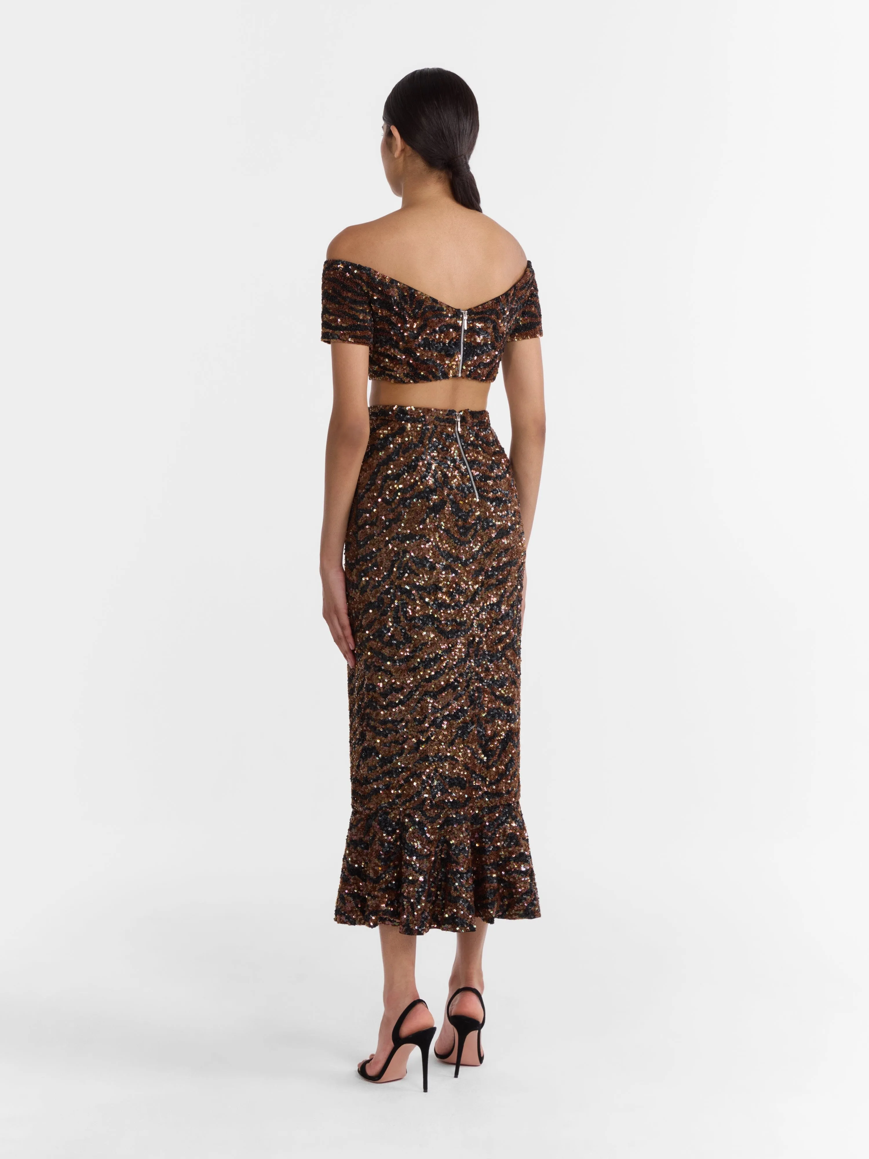 Clementine Choli in Black Tiger Embroidery