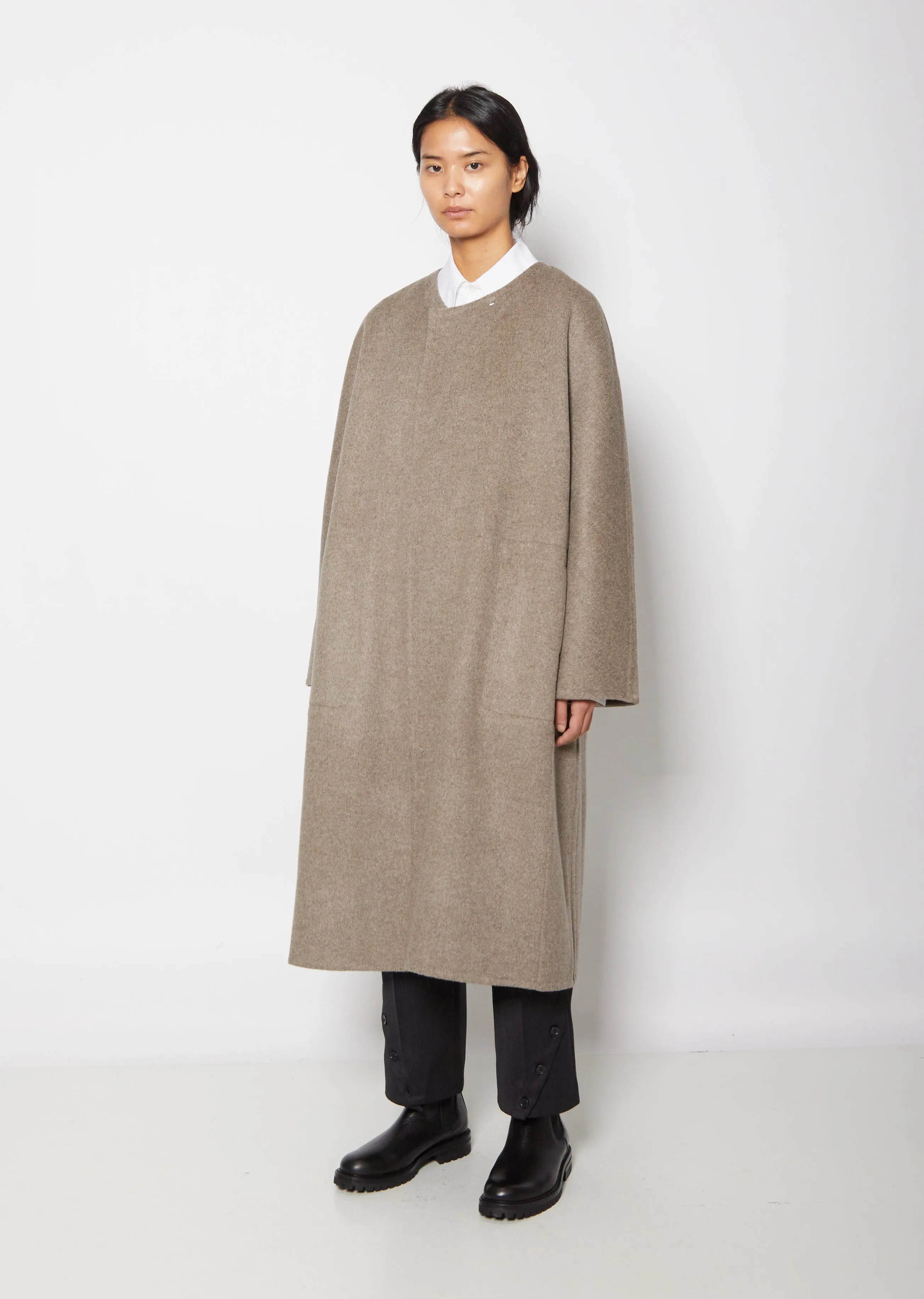 Double-Face Yak Coat — Grey