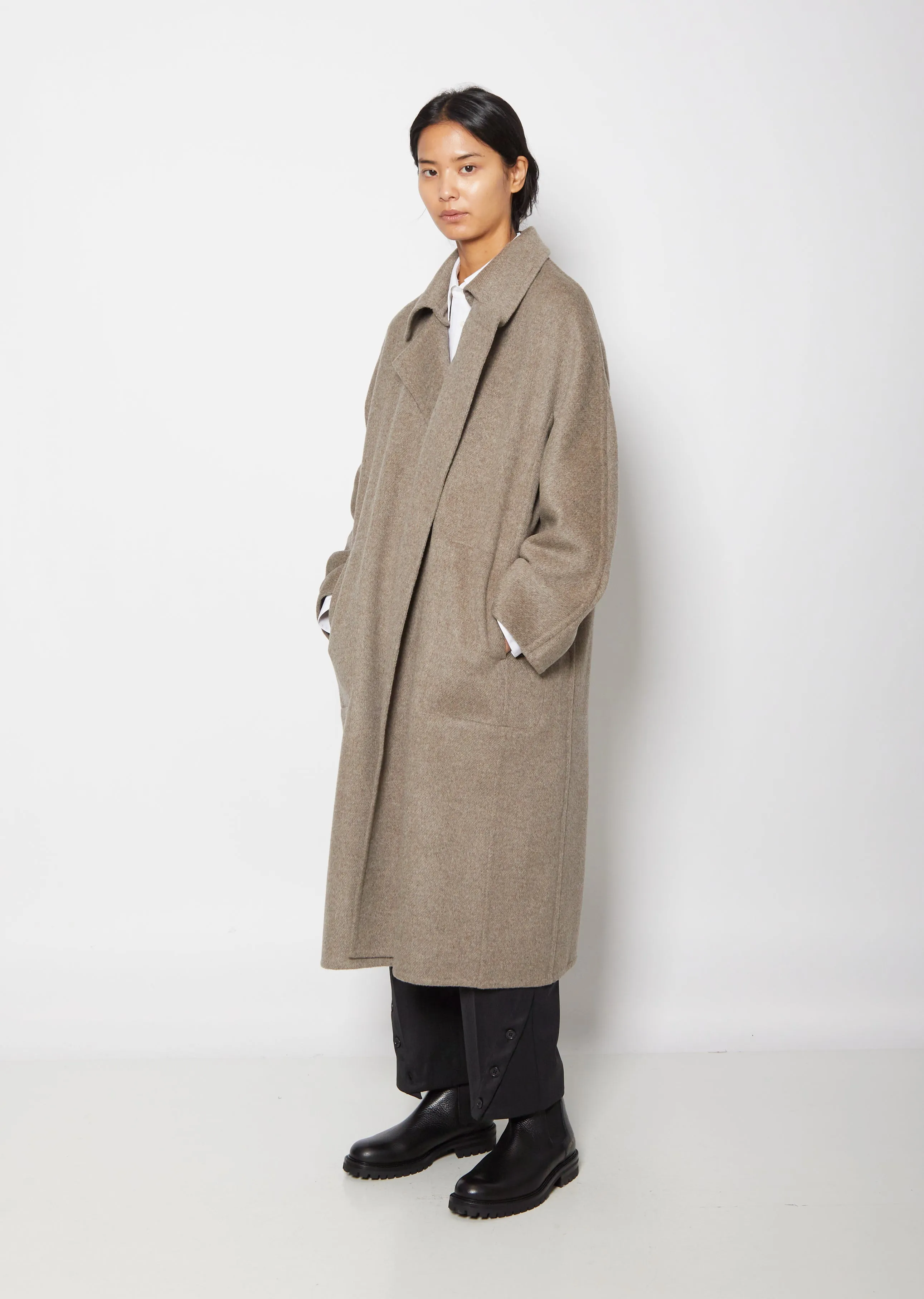 Double-Face Yak Coat — Grey