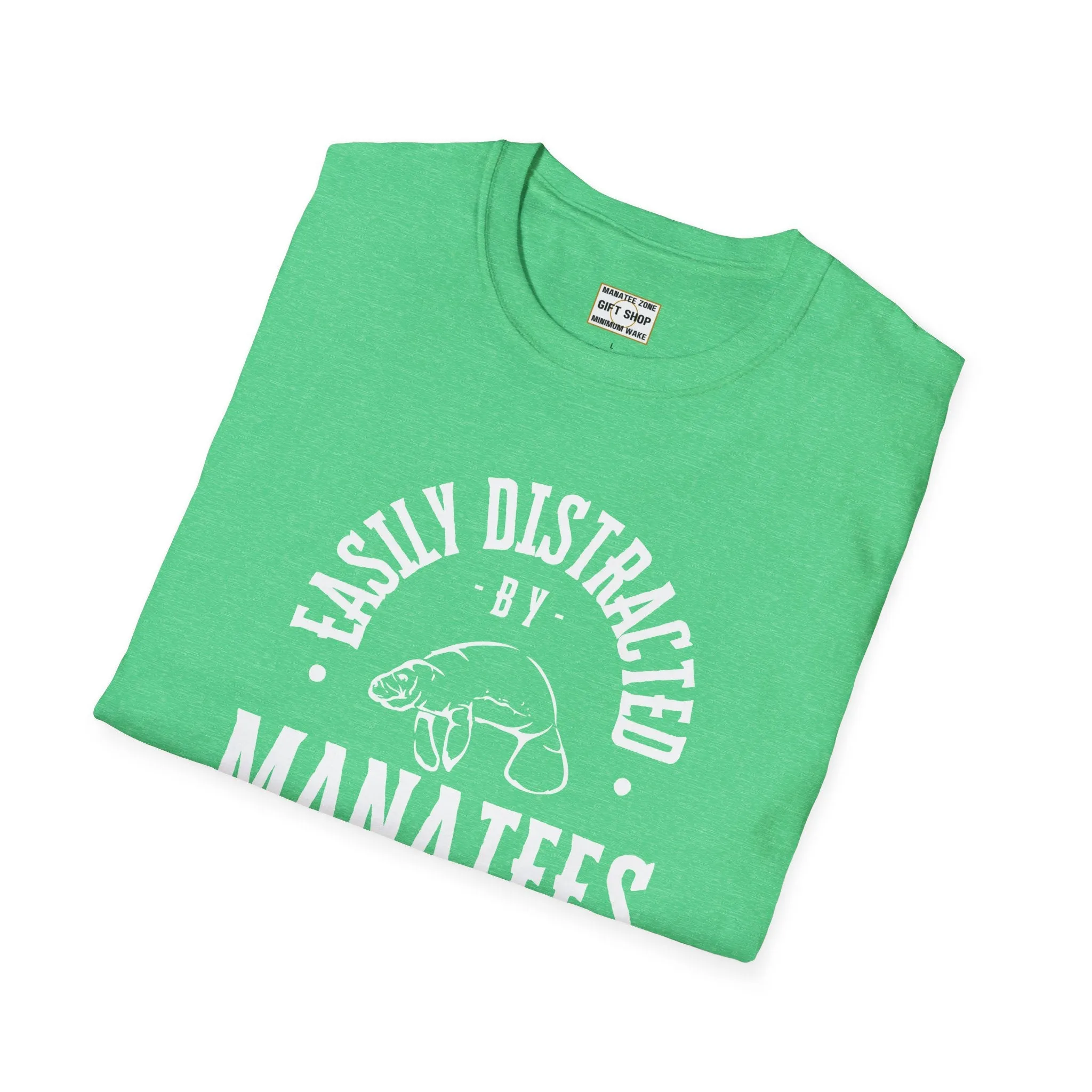 Easily Distracted by Manatees  • Unisex Softstyle T-Shirt