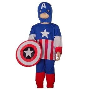 FC030 - Captain Superhero Costume with Mask and Shield for Toddler & Kids Boys