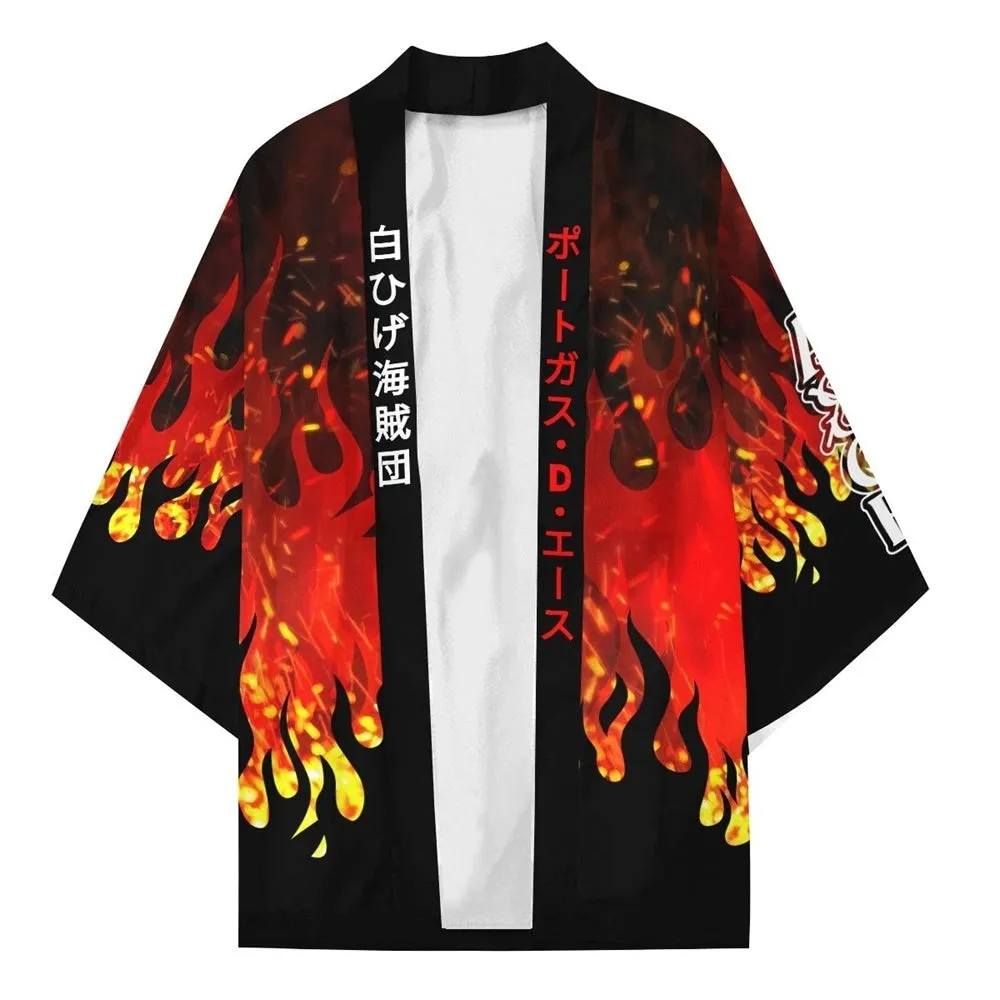 Fire Fist Tattoo Kimono Cardigan