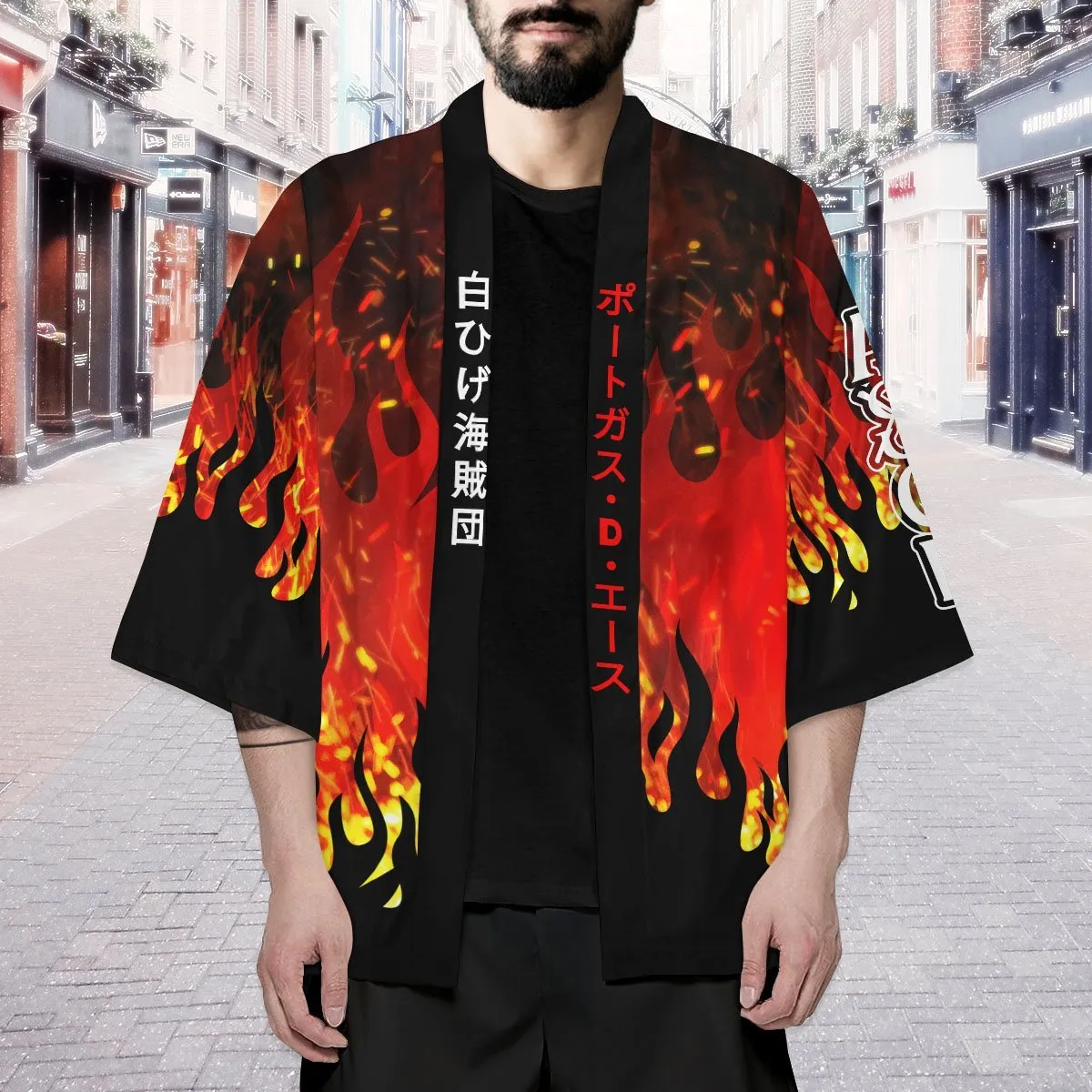 Fire Fist Tattoo Kimono Cardigan