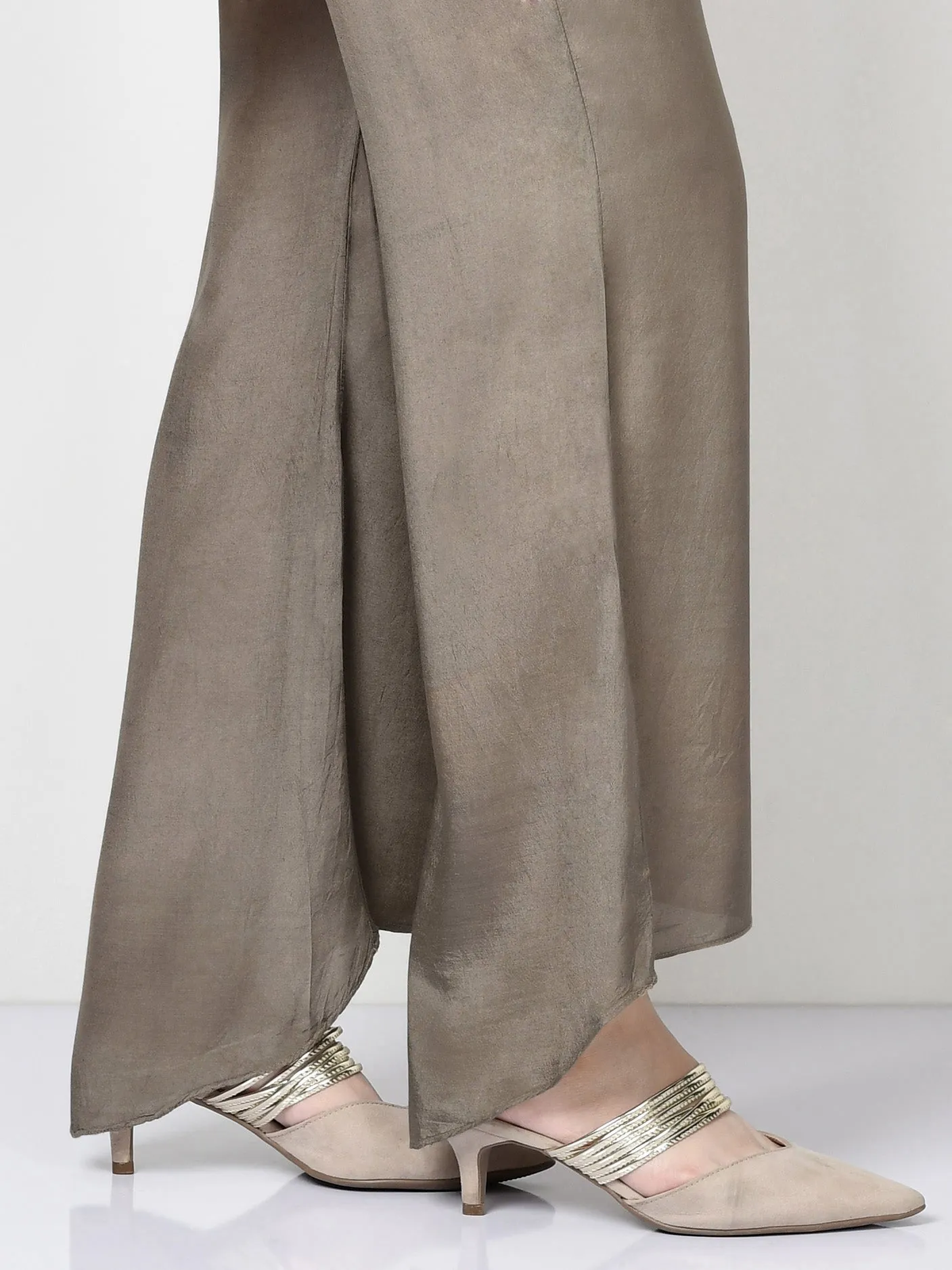 Flared Silk Pants